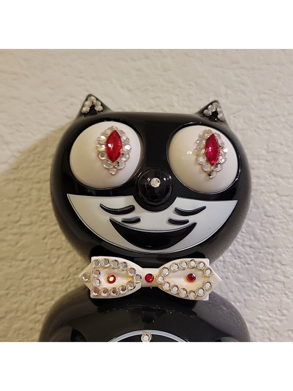Jeweled Classic Black Kit-Cat Klock clock SUPER RARE Vintage